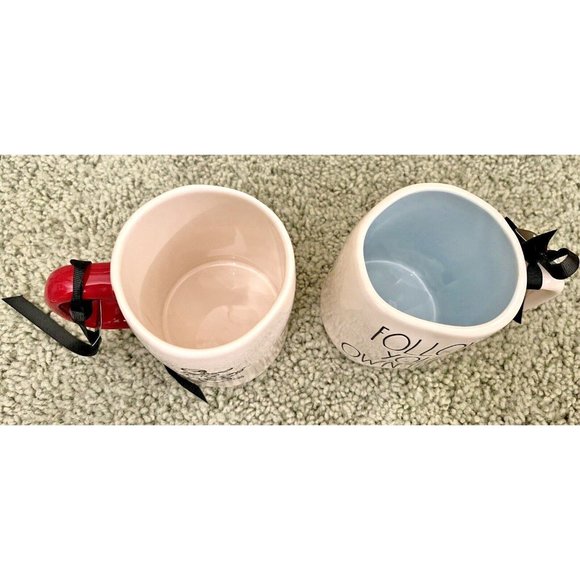 RAE DUNN WIZARD OF OZ MUG SET OF 2 RUBBY SLIPPERS LID + FOLLOW YOUR OWN PATH - Picture 3 of 5